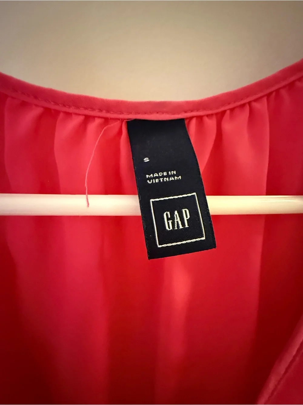 GAP Coral Pink Sleeveless Smocked Waist Dress